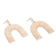 18K Rose Gold-Plated Pebbled Arc Drop Earrings For Cheap