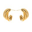 18K Gold-Plated Stacked Hoop Huggie Earrings on Sale