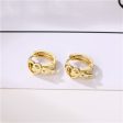 18K Gold-Plated Heart Belt Huggie Earrings Hot on Sale