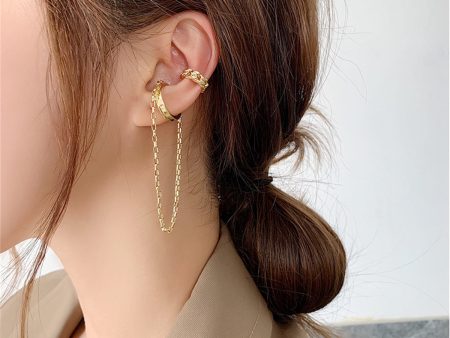 18K Gold-Plated Chain Ear Cuff Set For Cheap