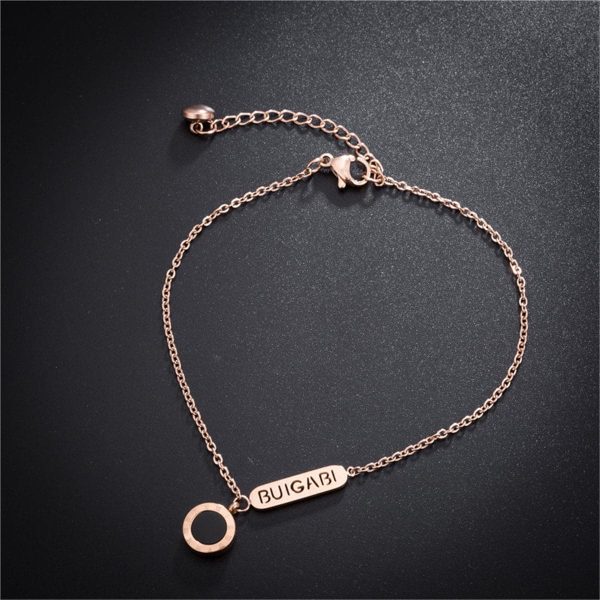 18K Rose Gold-Plated & Arylic  Buigabi  Anklet Cheap