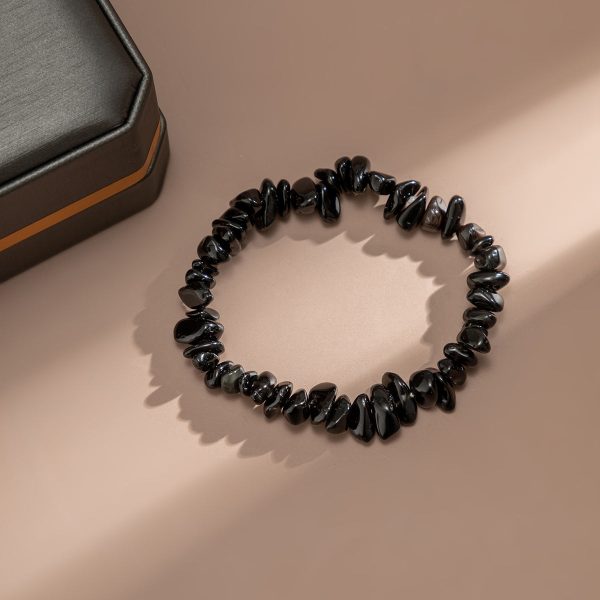 Black Resin Stretch Bracelet Online Hot Sale