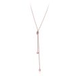 18K Rose Gold-Plated Knot Bead Lariat Necklace Online