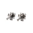 Black & White Crystal Stud Earrings For Discount