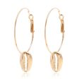 18K Gold-Plated Shell Drop Earrings For Cheap