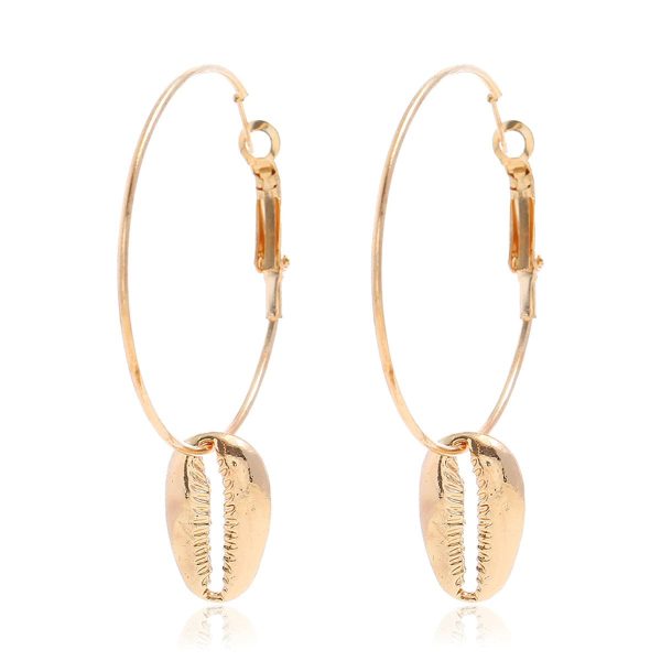 18K Gold-Plated Shell Drop Earrings For Cheap