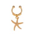 18K Gold-Plated Starfish Charm Ear Cuff on Sale