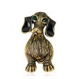 18K Gold-Plated Dog Brooch on Sale