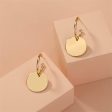 18K Gold-Plated Circle Huggie Earrings on Sale