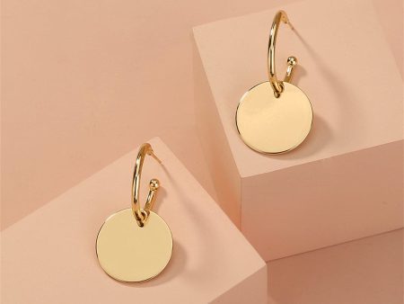 18K Gold-Plated Circle Huggie Earrings on Sale