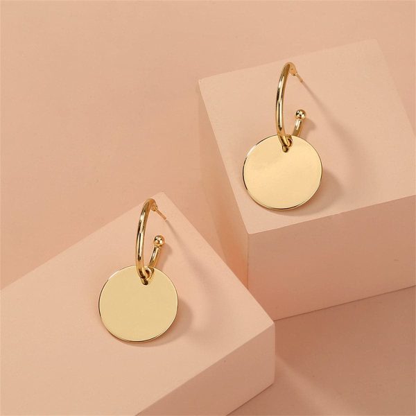 18K Gold-Plated Circle Huggie Earrings on Sale