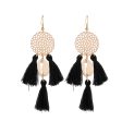 Black Polyster & Shell 18K Gold-Plated Cowrie Tassel Openwork Drop Earrings Online now