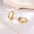 18K Gold-Plated Hexagon Huggie Earrings Cheap