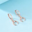 18K Rose Gold-Plated Moon Huggie Drop Earrings Supply