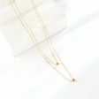 18K Gold-Plated Bead Layered Necklace For Discount