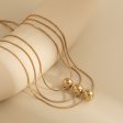 18K Gold-Plated Ball Necklace Set Supply