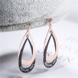 18K Rose Gold-Plated Interlocking Drop Earrings Cheap