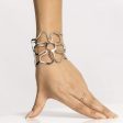 Silver-Plated Openwork Flower Cuff For Sale