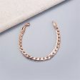 18K Rose Gold-Plated Curb Chain Bracelet Fashion