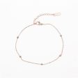 18K Rose Gold-Plated Beaded Station Anklet Online now