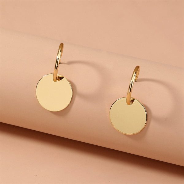 18K Gold-Plated Circle Huggie Earrings on Sale