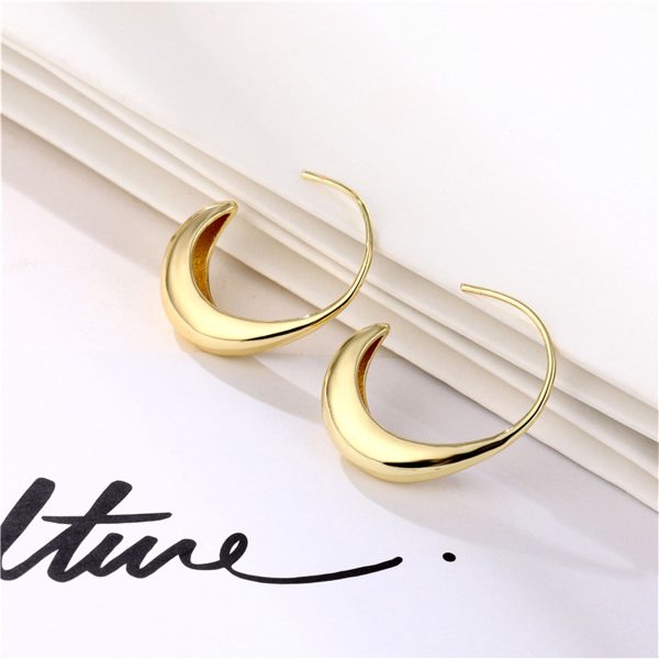 18K Gold-Plated Thin-Thick Hoop Earrings Fashion