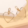 18K Gold-Plated Open Heart Drop Earrings Cheap