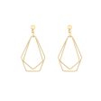 18K Gold-Plated Open Geometric Drop Earrings Supply