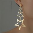 18K Gold-Plated Tri-Star Drop Earrings on Sale