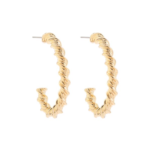 18K Gold-Plated Twine Hoop Earrings Online now