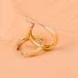 18K Gold-Plated Wide Hoop Earrings on Sale