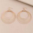 18K Gold-Plated Layered Hoop Drop Earring Supply