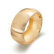 18K Gold-Plated Embossed Wavy Pattern Bangle For Discount