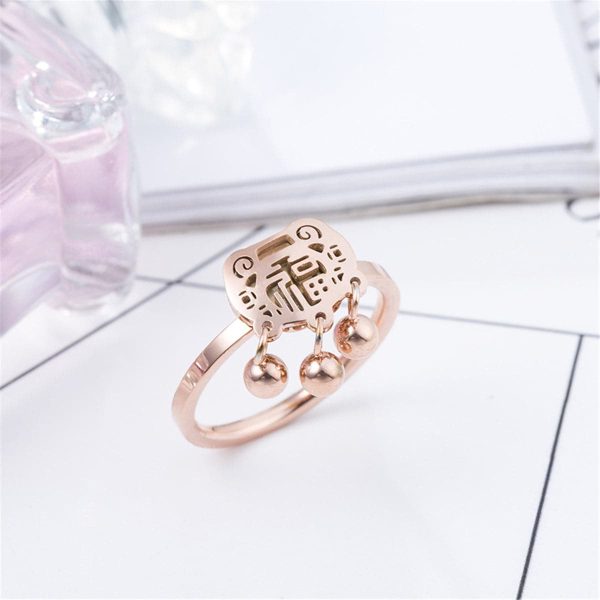 18K Rose Gold-Plated Lock Of Longevity Band Ring Online Sale