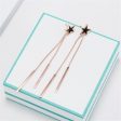 Black Acrylic & 18K Rose Gold-Plated Star Bar Tassel Drop Earrings Sale