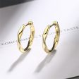 18K Gold-Plated Wave Huggie Earring Online Sale