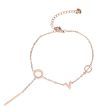 18K Rose Gold-Plated  Love  Anklet Online