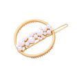 Pearl & 18K Gold-Plated Ring Hair Clip on Sale