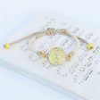 Yellow Gypsophila & Gold-Plated Bead Adjustable Bracelet Supply