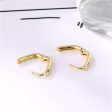 18K Gold-Plated U-Shape Huggie Earrings For Sale