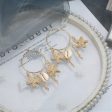 18K Gold-Plated Star & Shell Charm Hoop Earrings For Cheap