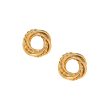 18K Gold-Plated Open Twine Stud Earrings Sale