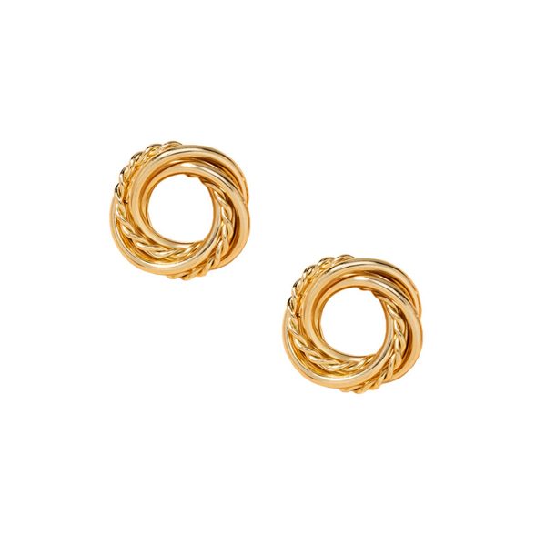 18K Gold-Plated Open Twine Stud Earrings Sale