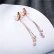 18K Rose Gold-Plated Butterfly Bead Drop Earrings Online