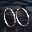 18K Rose Gold-Plated Diamond-Cut Hoop Earrings Cheap