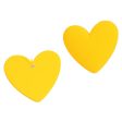 Yellow Acrylic Heart Stud Earrings Hot on Sale