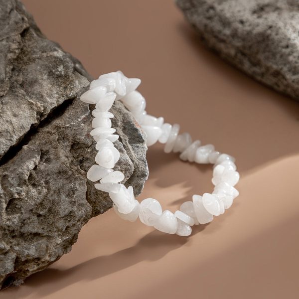 White Quartz Stretch Bracelet on Sale