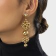 18K Gold-Plated Bead Cluster Drop Earrings Fashion