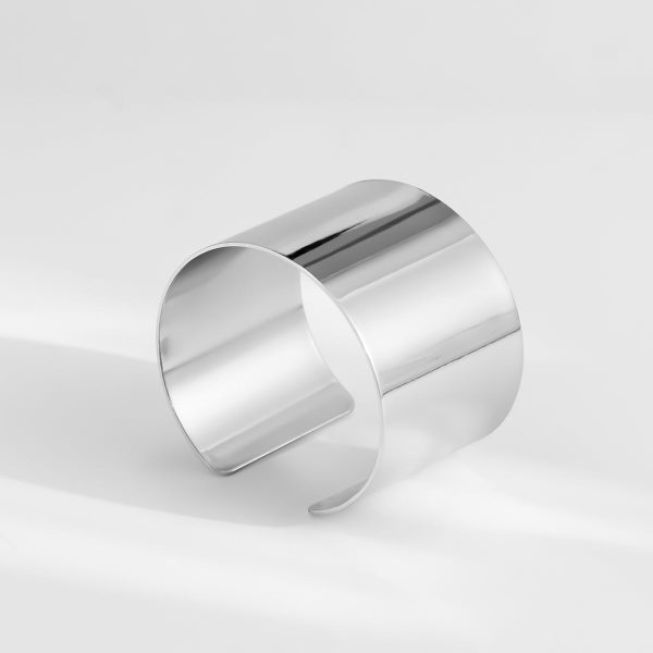 Silver-Plated Wide Wrap Cuff Cheap