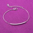 Silver-Plated Curved Bar Anklet Sale